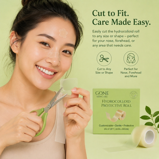 GONE PROTECTIVE ROLL™ Hydrocolloid Patch Roll | 2 in × 12 ft (5 cm × 365 cm)