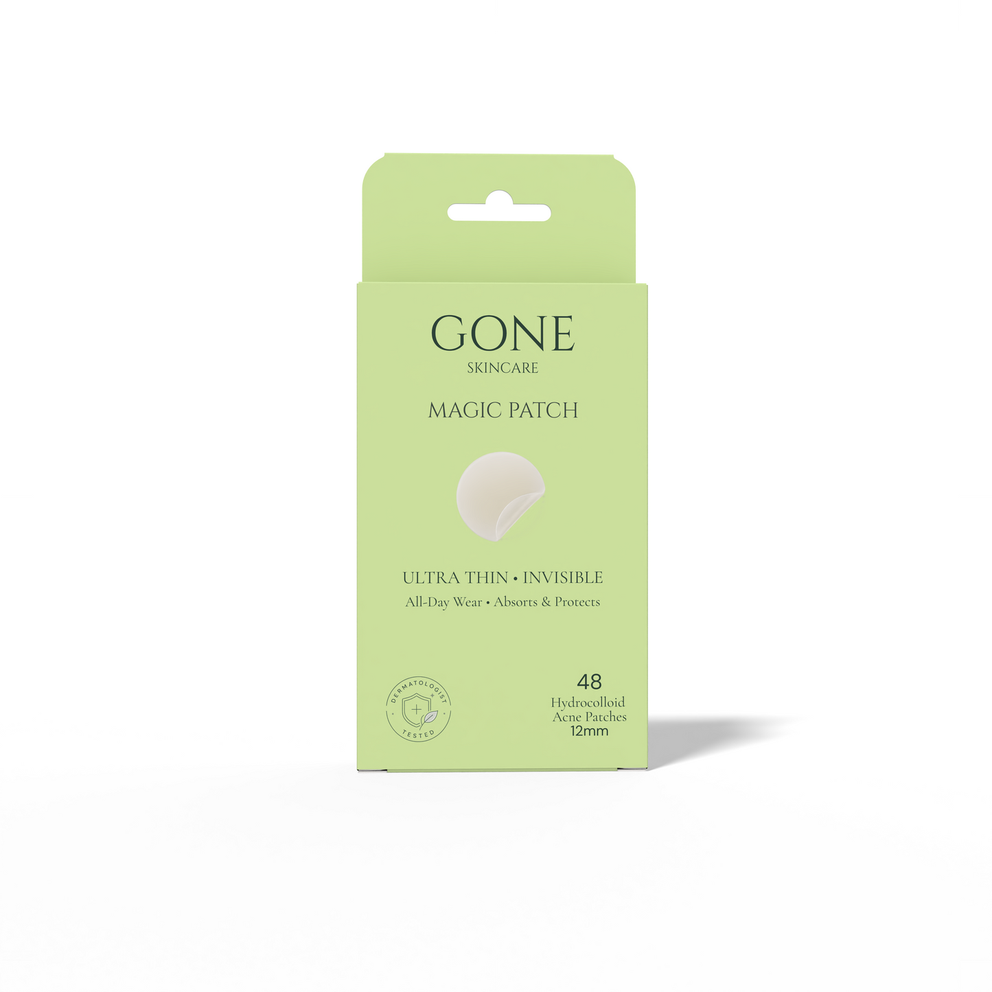 GONE MAGIC PATCH Hydrocolloid Acne Patches | 48 Patches (12mm)