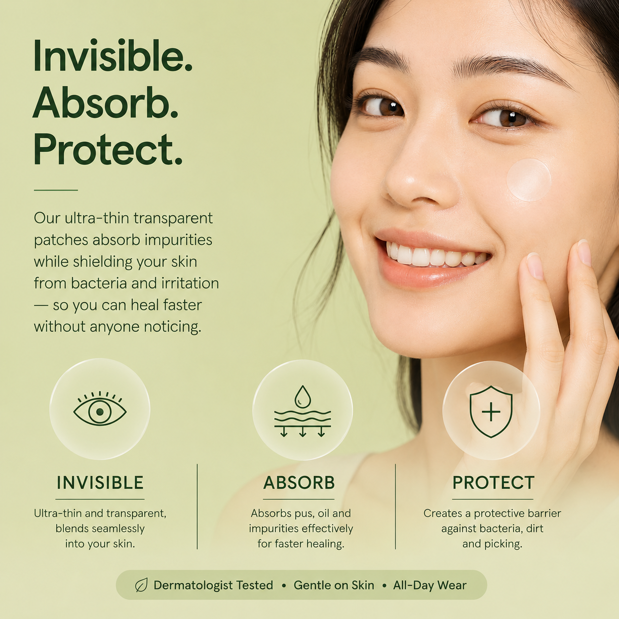 GONE MAGIC PATCH Hydrocolloid Acne Patches | 48 Patches (12mm)