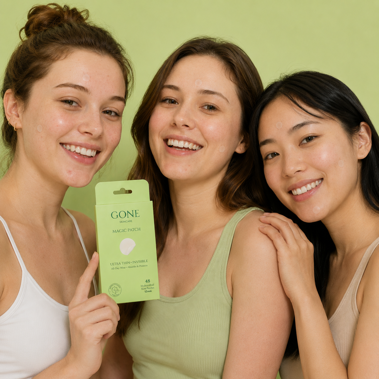GONE MAGIC PATCH Hydrocolloid Acne Patches | 48 Patches (12mm)